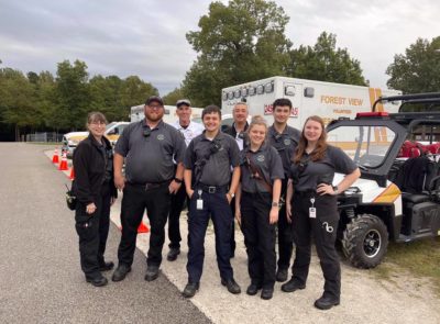 Not only did we have our normal duty crew responding to calls on the streets but we were able to bring 2 fully staffed ambulances and our UTV to the event.